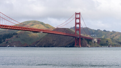 San Francisco, Golden Gate Bridge with with Clouds