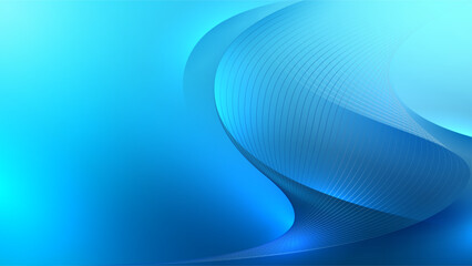 Blue modern abstract illustration with wavy forms.