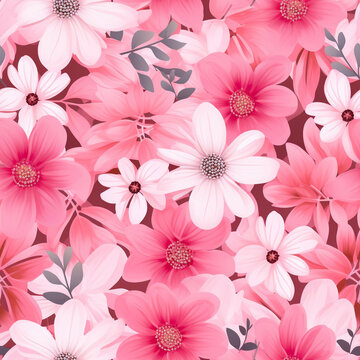 Pink Seamless Floral Pattern