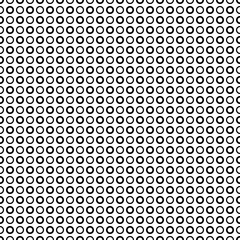 Circles texture abstract background. Seamless surface pattern with symmetric geometric ornament. Round shape holes perforated sheet. Polka dot motif. For digital paper, web design. Vector illustration