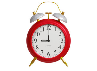 red alarm clock