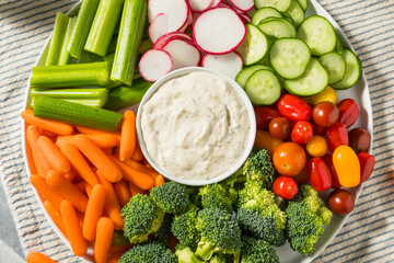 Healthy Homemade Veggie Tray Appetizer
