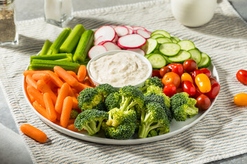 Healthy Homemade Veggie Tray Appetizer