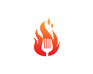 Fork fire logo