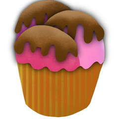 cupcake with pink icing