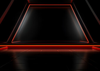 Modern Futuristic Red Neon Lights Background