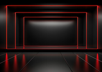 Modern Futuristic Red Neon Lights Background