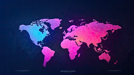 world map on red