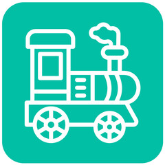 Locomotive Vector Icon Design Illustration