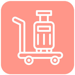 Luggage Vector Icon Design Illustration