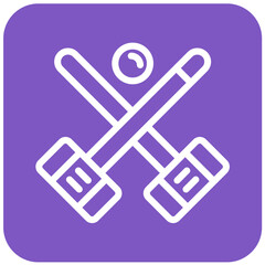 Croquet Vector Icon Design Illustration