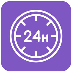 24 hours Vector Icon Design Illustration