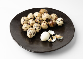 Quail Eggs, Diet Egg, Healthy Breakfast, Natural Organic Nutrition, Salad Ingredient Spotted Quail Egg