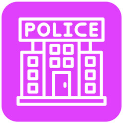 Police station Vector Icon Design Illustration