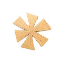 Cardboard Snowflake, Christmas Snow Flakes Made of Carton Piece, Ripped Kraft Paper Flower