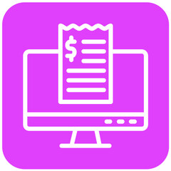 Invoice slip Vector Icon Design Illustration
