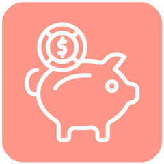 Piggy bank Vector Icon Design Illustration
