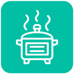 Hot kitchen pot Vector Icon Design Illustration