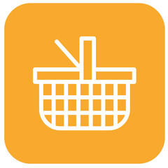 Picnic basket Vector Icon Design Illustration