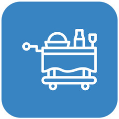 Food trolley Vector Icon Design Illustration