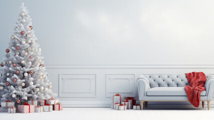 Christmas Elegance.Nordic Christmas.Christmas Serenity.Modern Christmas.Christmas elements with generous copyspace.Festive cheer with a lot of blank space.Whitespace.
