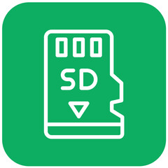 Memory card Vector Icon Design Illustration