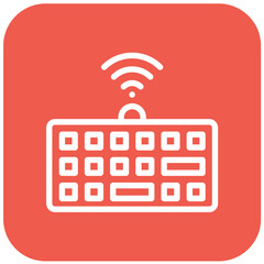 Wireless keyboard Vector Icon Design Illustration