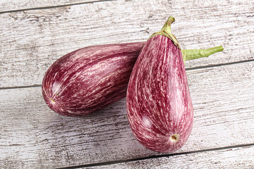 Ripe purple graffiti eggplant for cooking