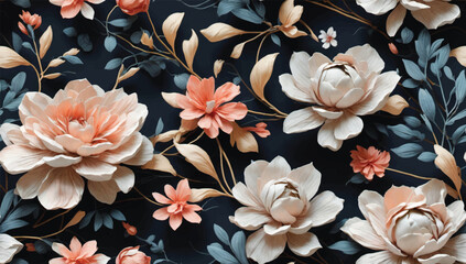 Beautiful trendy flower pattern. Small flowers. Fashionable template for design