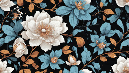 Beautiful trendy flower pattern. Small flowers. Fashionable template for design