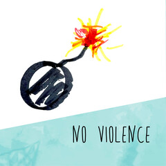 No violence, Illustration