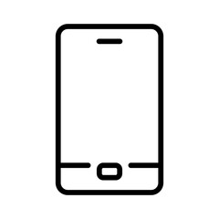 Phone, shooting on smartphone line sign. Mobile telephone symbol. Vector icon