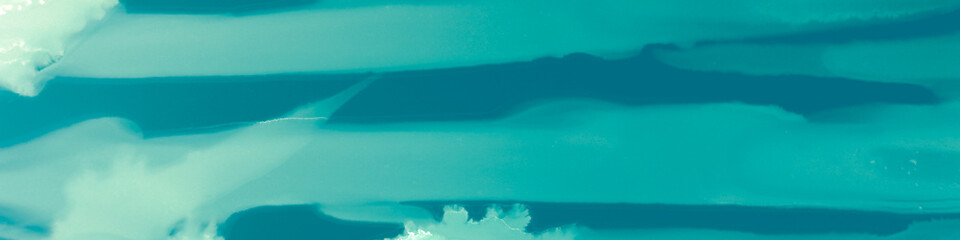 Acrylic Smooth. Abstract Blue Oil. Blue Natural