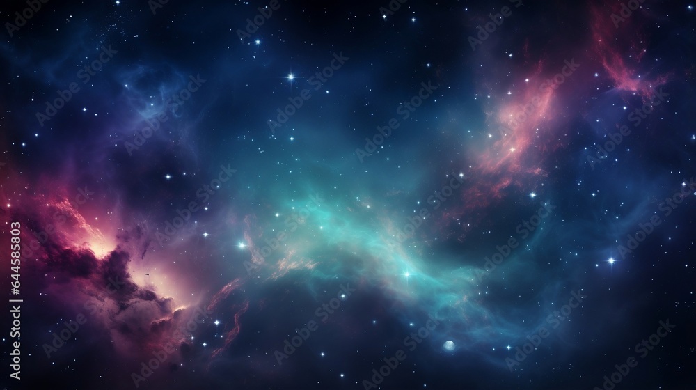 Canvas Prints nebula and galaxies in the night sky wonder in deep space. stunning celestial display deep space