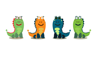 cartoon dragons are waiting for the new year