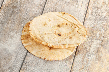 Traditional eastern round pita bread