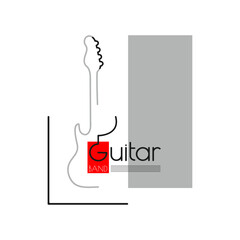 Guitar Band Logo Design, Notebook Cover