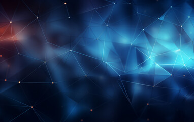 Abstract plexus blue geometrical shapes connection