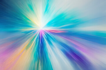 Obraz premium Bright and abstract illustration of mountains and trees in pink and blue colors, generative ai