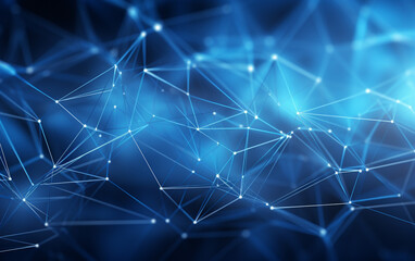 Abstract plexus blue geometrical shapes connection