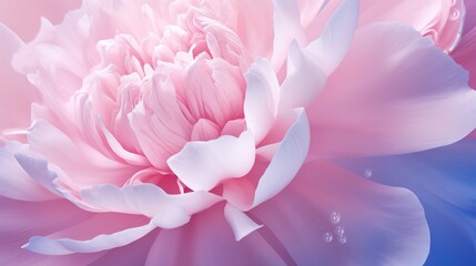 Illustration of a vibrant pink peony flower in close-up