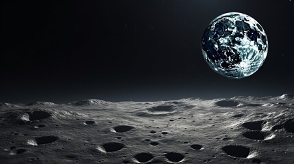 Illustration of the moon's surface