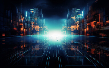 Fototapeta premium Abstract technology background Business & development direction