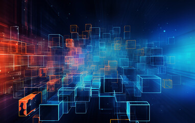 Fototapeta premium Abstract technology background Business & development direction