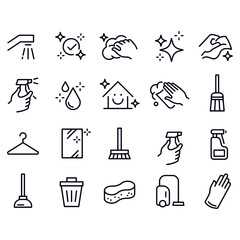  Cleaning Icons vector design