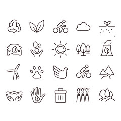 environmental Conservation Icons vector design
