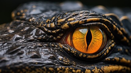 A breathtaking shot of an Alligator his natural habitat, showcasing his majestic beauty and strength.