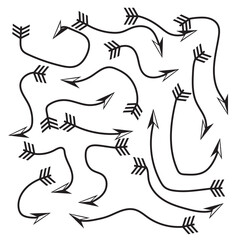 Arrows big black set icons. Arrow icon. Arrow vector collection. Arrow. Cursor. Modern simple arrows. Vector illustration