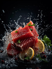 fresh raw tuna