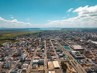 aerial photo with drone of the city of Linhares Espirito Santo Brazil